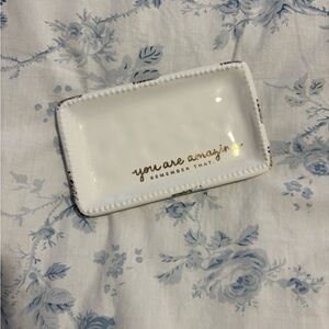 White and Gold Trinket Dish